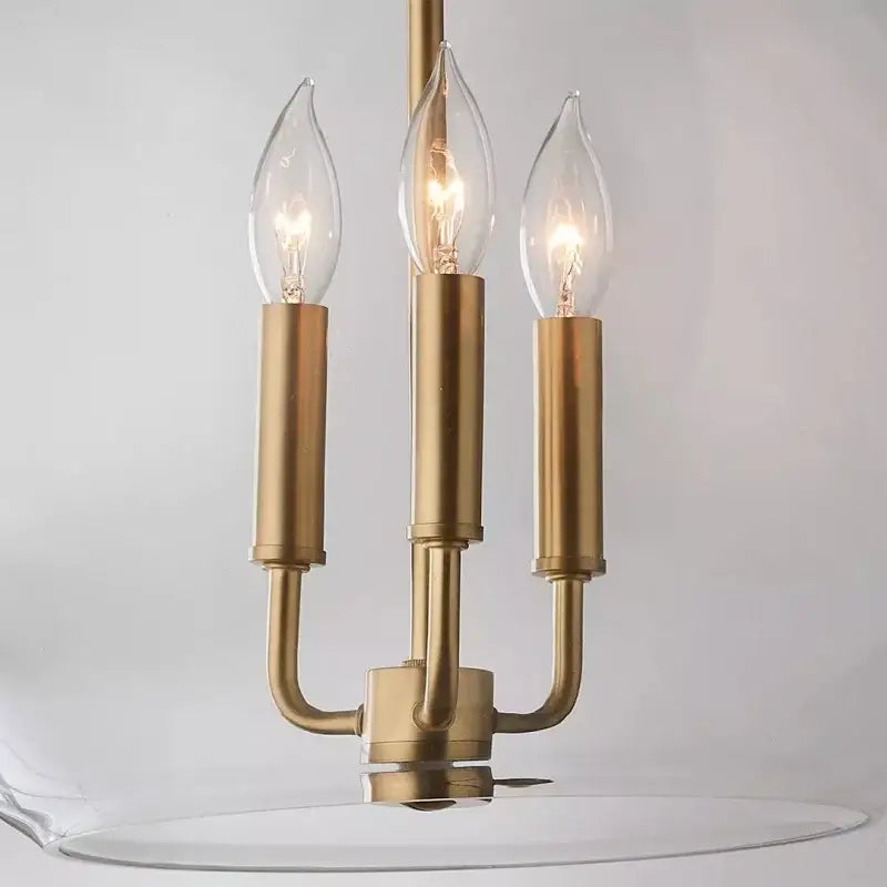 Modern brass glass ball led chandelier with clear glass candle-style bulbs for dining room decorbites glass ball lighting