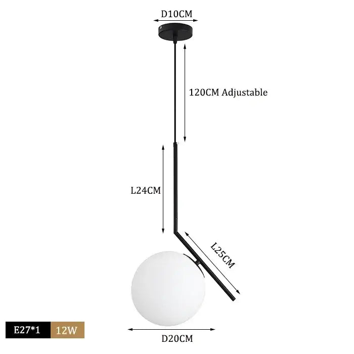 Black metal pendant light with frosted white glass globe modern brass decorbites glass ball pendant lights for kitchen