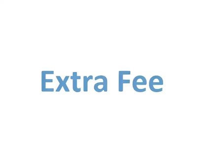 Blue extra fee text indicating pricing for modern brass glass bubble pendant light in dining room decorbites glass bubble series
