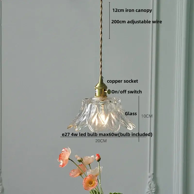 Modern brass glass led pendant light with clear fluted glass and brass glass led socket for dining room decorbites brass glass
