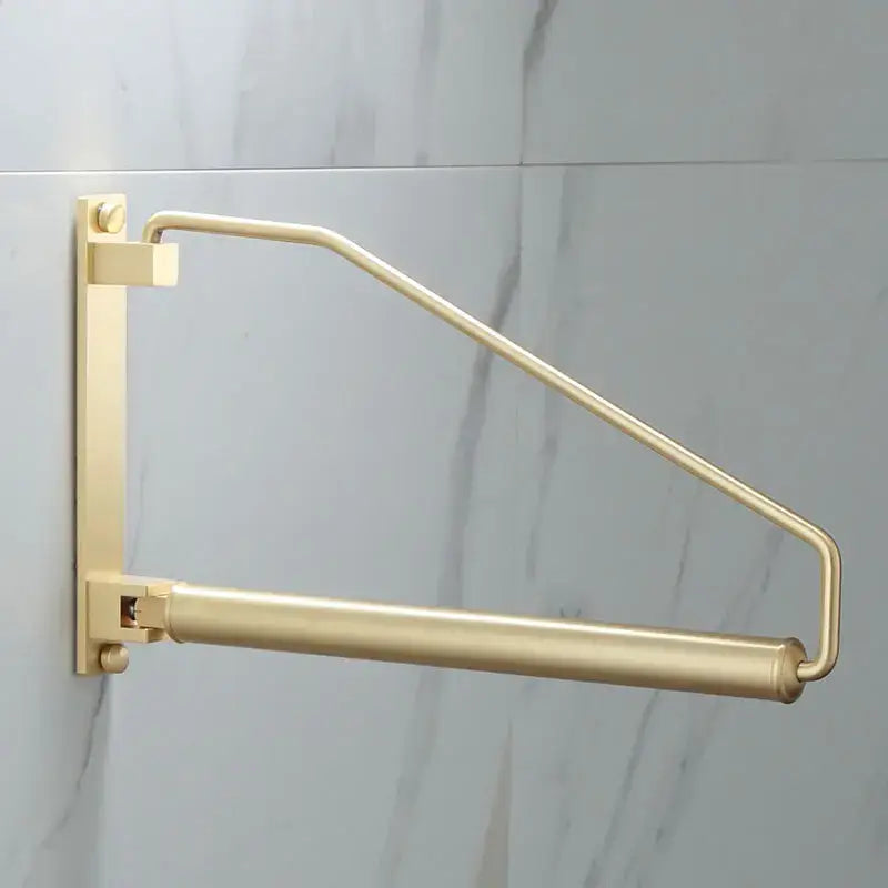 Modern brass gold wall clothing rack made of sleek metal for bedroom decorbites brass gold hanging organizer