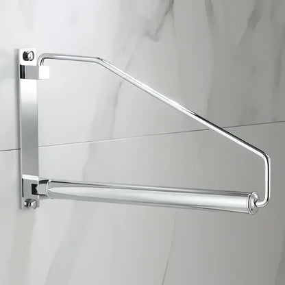 Modern brass gold wall clothing rack with chrome finish and sleek design for elegant decorbites brass gold wall decor