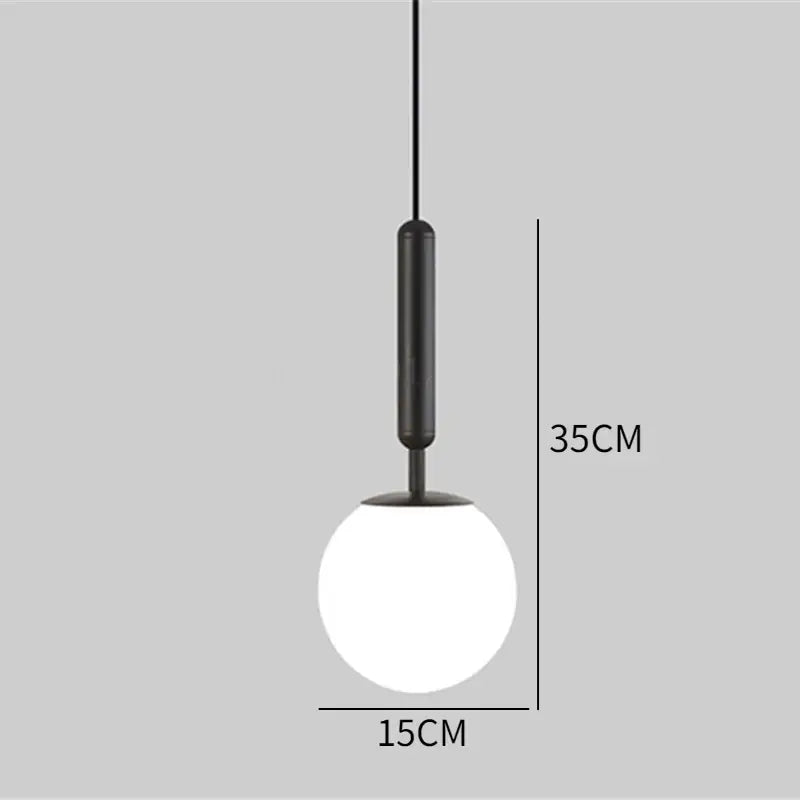 A sleek black ceiling light with frosted glass globe and metal fixture for decorbites golden glass balls cluster