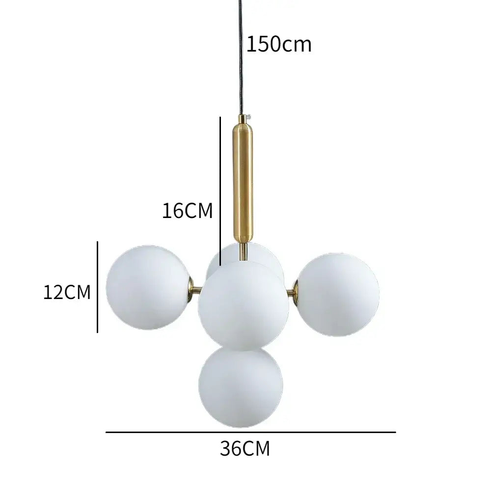 Modern brass golden glass balls ceiling light featuring a white glass globe pendant with a gold-toned metal stem decorbites golden glass ceiling light