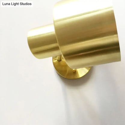 Modern brass grenade shade wall light with brass finish and adjustable arm for head corridor wall installation