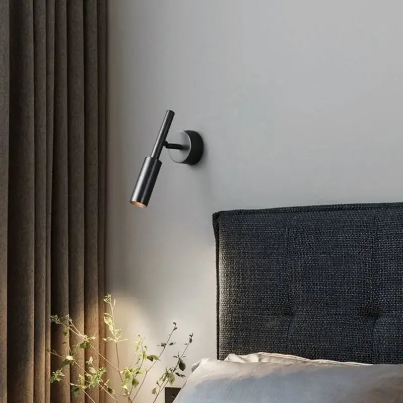 Black matte wall lamp with sleek modern design featured as decorbites brass led wall sconce for bedroom lighting