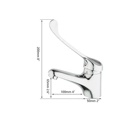 Modern brass long handle basin faucet with chrome finish and sleek curved spout for decorbites brass long handle design
