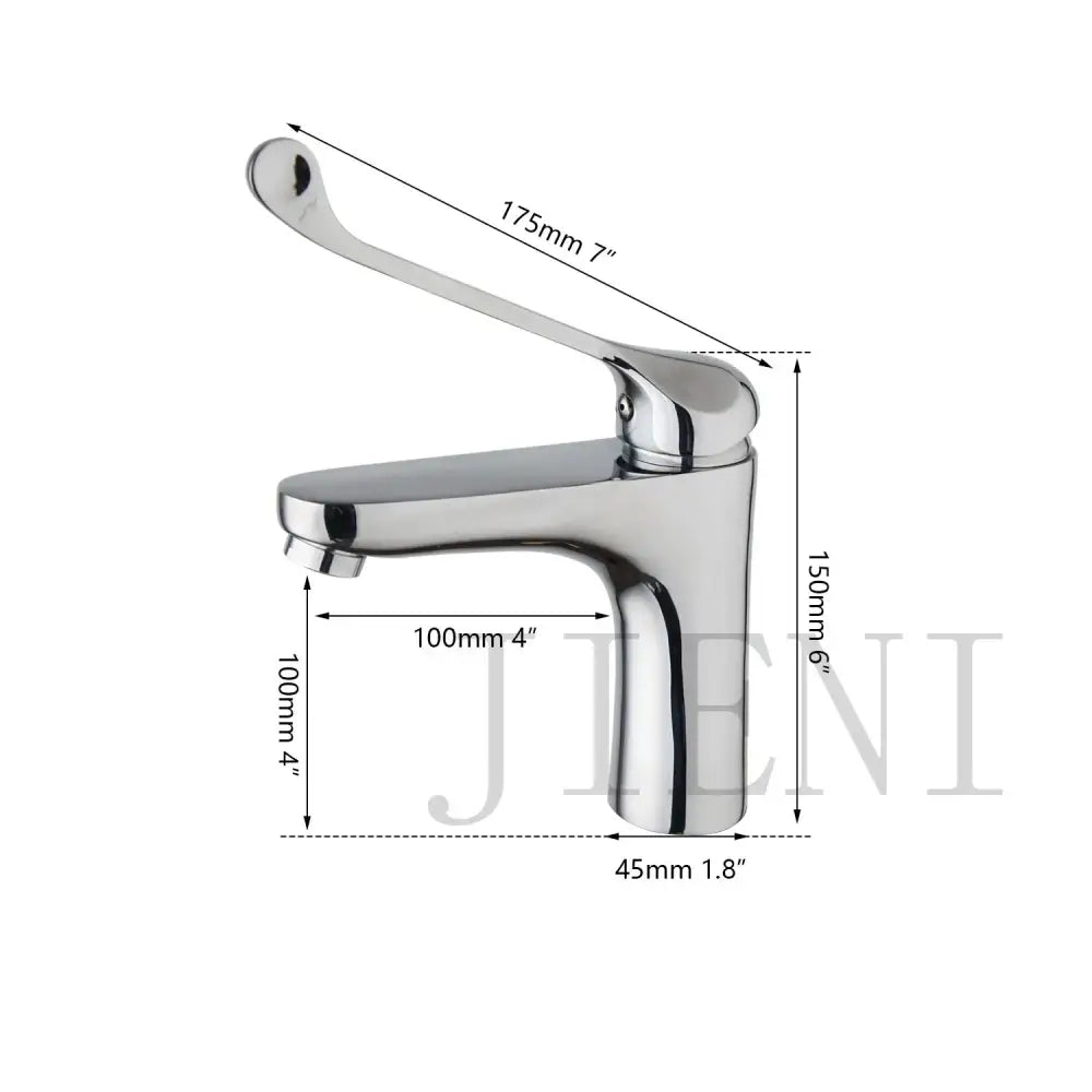 Modern brass long handle basin faucet with chrome finish and sleek design for precise kitchen mixer tap decorbites brass long handle