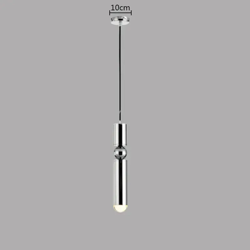 Modern brass pendant light with chrome finish cylindrical design and spherical accent for kitchen decorbites brass pendant