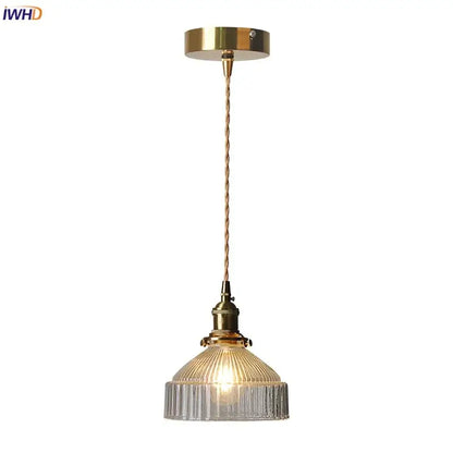 Modern brass ribbed clear glass pendant lamp with twisted cord ideal for dining room decorbites clear glass lighting