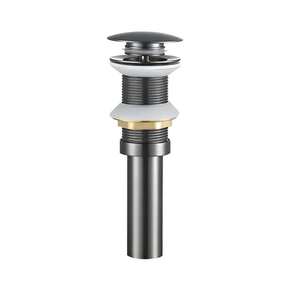 Modern brass round siphon p-trap set gun grey bathroom drainer with matte black and brushed nickel sink drain design