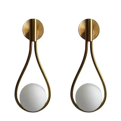 Pair of modern brass wall sconces with frosted white spherical glass shades for living room decorbites brass wall sconce