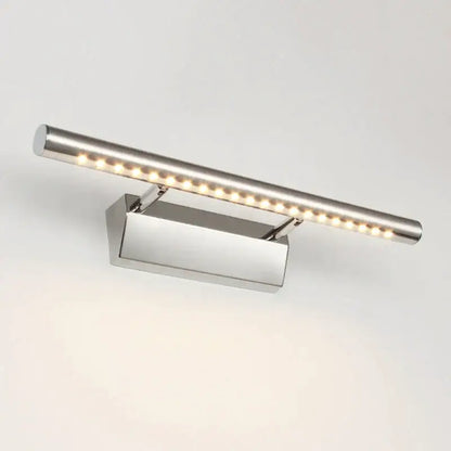 Modern bronze led mirror light with chrome finish and warm white illumination for luxury bathroom decorbites bronze led