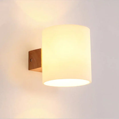 Modern bronze led wooden wall sconce with frosted glass shade and wooden mounting bracket for wooden wall decorbites led wooden use