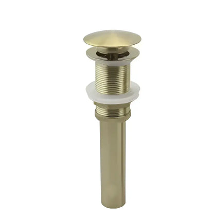 Modern brushed gold basin faucet bathroom hot water mixer tap drain in brushed gold with rounded top and threaded body