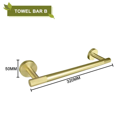 Modern brushed gold metal towel bar with sleek design from decorbites brushed gold bathroom accessories set