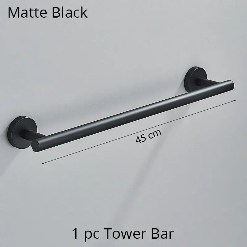 Matte black 45 cm tower bar towel rack from decorbites bathroom hardware set for modern bathroom decorbites bathroom