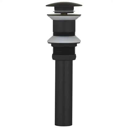 Modern brushed gold black rectangular basin tap with black matte-finish drain and silver-toned decorbites brushed gold accents