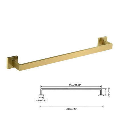 Modern brushed gold hardware set bathroom towel rail with rectangular brushed metal finish for sleek decorbites brushed gold flair