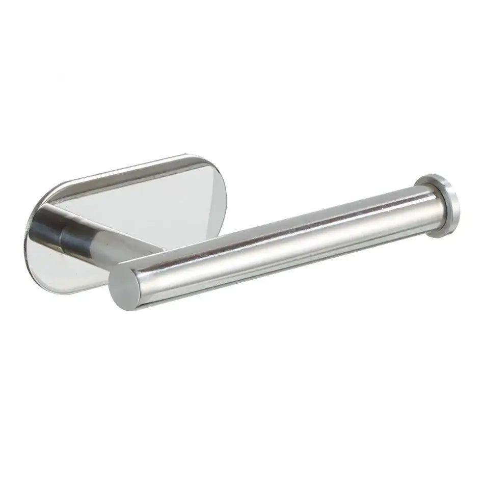 Shiny chrome finished tissue holder with sleek modern design in brushed gold stainless steel for kitchen and bathroom use