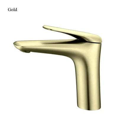 Modern brushed nickel basin faucet mixer tap with gold finish and minimalist design for bathroom decorbites basin faucet