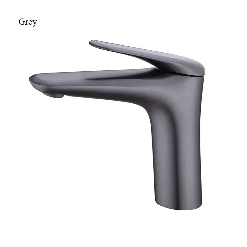 Modern brushed nickel basin faucet mixer tap with matte grey finish and sleek minimalist design for bathroom decorbites basin faucet