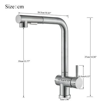 Modern brushed nickel kitchen faucet with pull-down spout and dual spray nozzle in stainless steel finish decorbites brushed nickel
