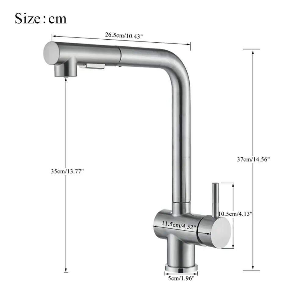 Modern brushed nickel pull out kitchen faucet with pull-down spout in stainless steel for decorbites brushed nickel collection