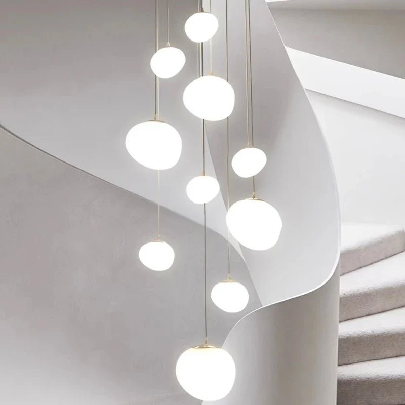 Modern Brushed Stainless Acrylic Multi-Head Pendant Light - Decorbites