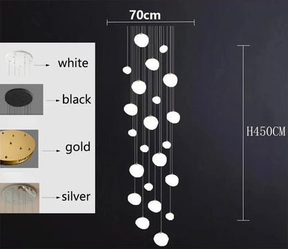 Modern Brushed Stainless Acrylic Multi-Head Pendant Light - Decorbites