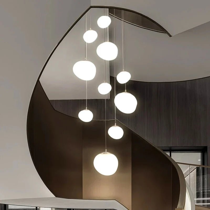 Modern Brushed Stainless Acrylic Multi-Head Pendant Light - Decorbites
