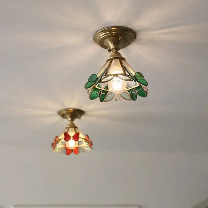 Modern butterfly glass tiffany ceiling light featuring green and clear stained glass with a brass fixture for bedroom decorbites butterfly glass decor