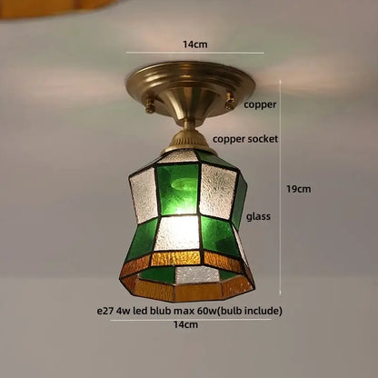 Modern butterfly glass tiffany ceiling light with green and white stained glass and copper hardware for bedroom decorbites butterfly glass