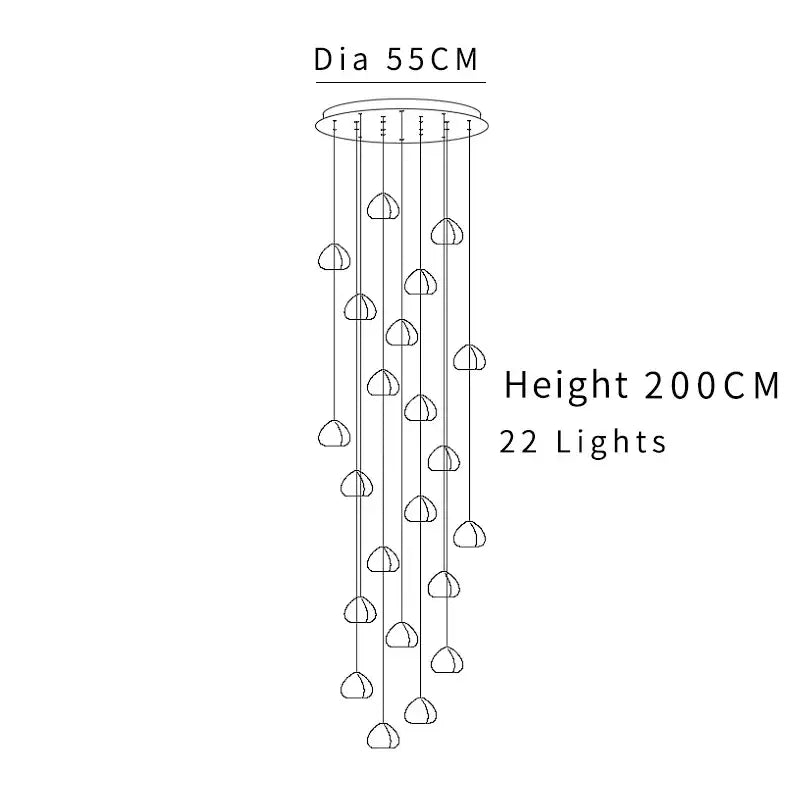 Modern cascading crystal ball chandelier featuring 22 frosted glass globes on a circular metal frame by decorbites crystal ball