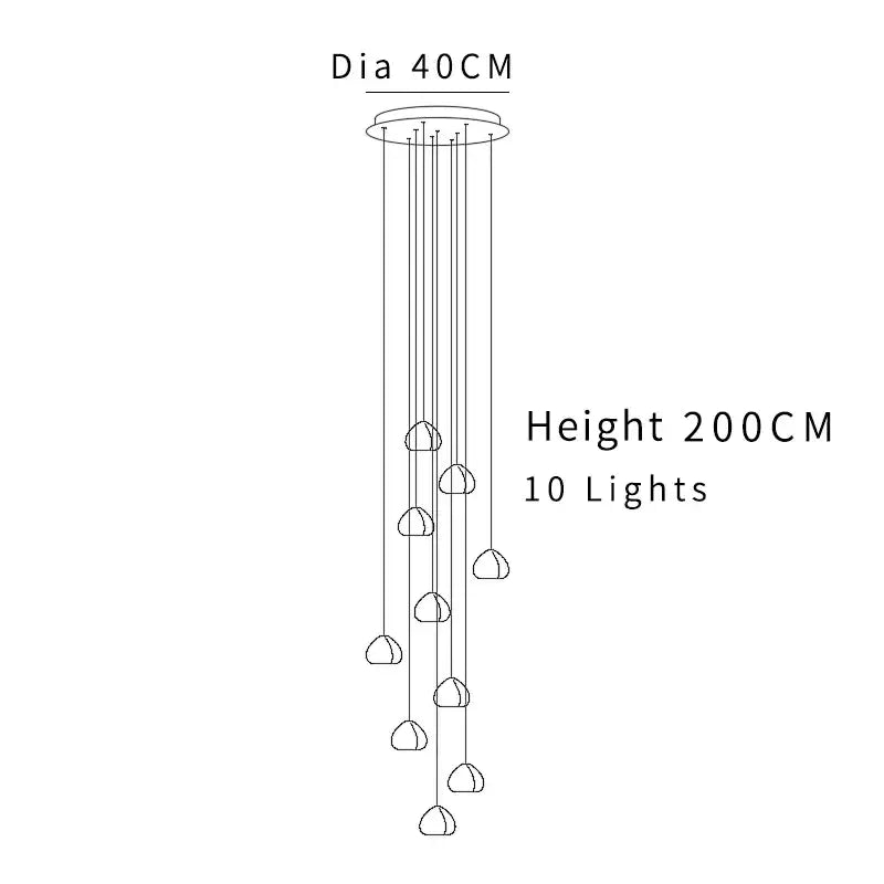 Modern cascading crystal ball chandelier with ten spherical lights in a minimalist decorbites crystal ball design