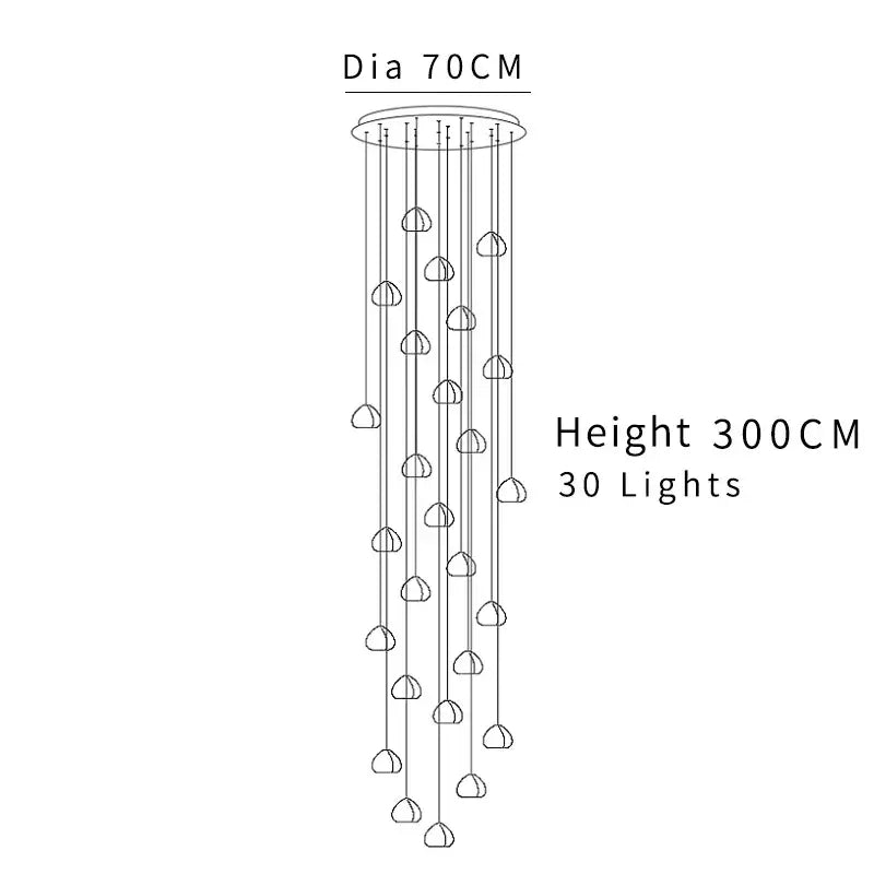 Modern cascading crystal ball chandelier with 30 clear crystal balls from decorbites crystal for living room decor