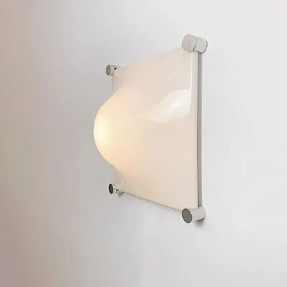 Modern chrome and glass bolla wall sconces light with translucent off-white glass shade for bedroom decorbites bolla wall