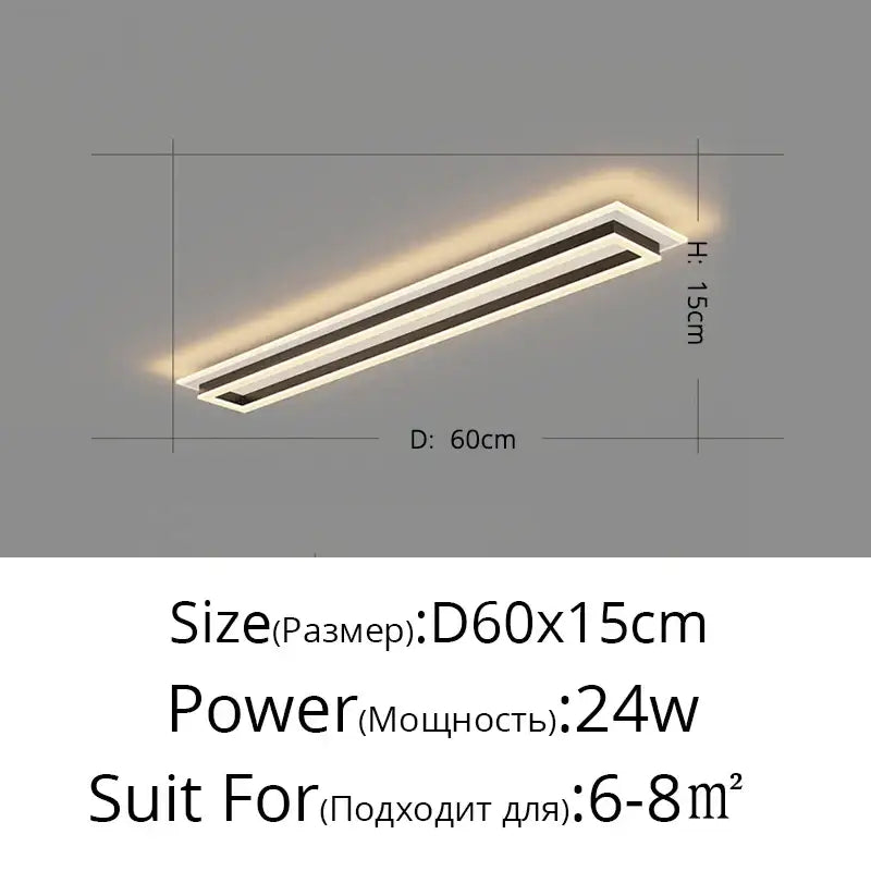 Modern chrome and black rectangular dimmable led chandelier featuring sleek parallel strips for living room decorbites dimmable led