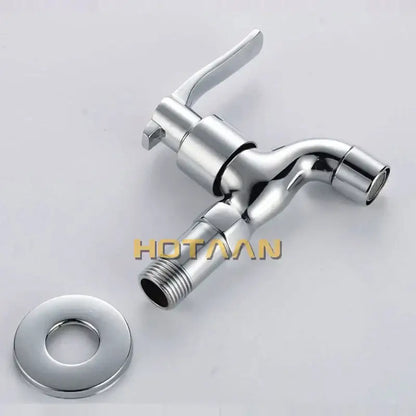 Modern chrome brass single cold water wall tap with sleek curved spout and ergonomic handle for bathroom faucet decorbites brass single