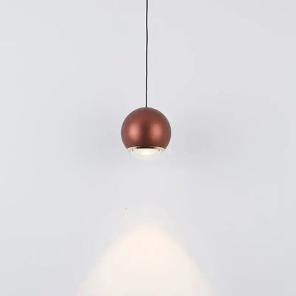 Modern chrome and copper ball pendant light with copper finish and warm glow for dining room chandelier lighting
