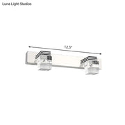 Modern chrome crystal vanity light fixture with clear crystal accents and sleek rectangular design for bathroom walls