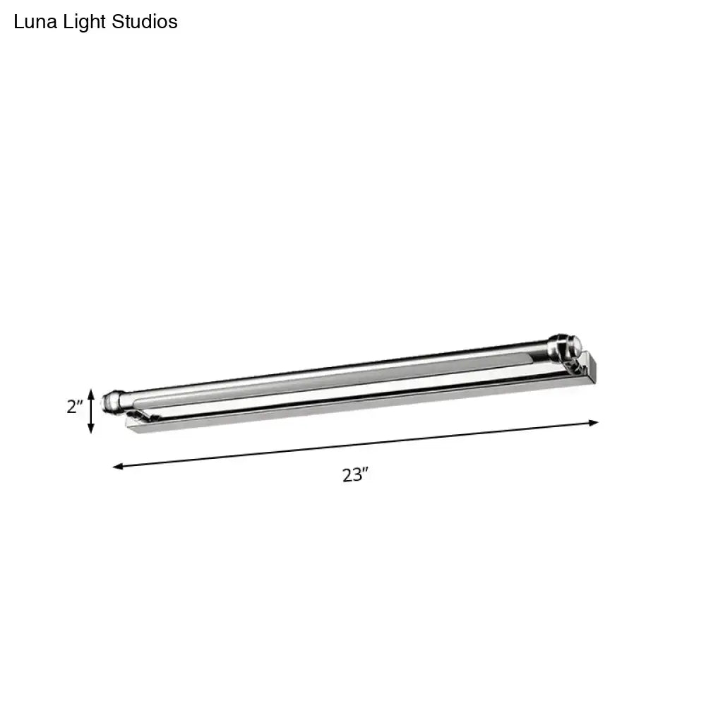 Modern chrome finish 23 inch linear led vanity lamp with white color temperature for bathroom mirror lighting