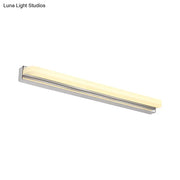 Modern chrome led cylinder bar light with sleek chrome finish and warm diffused glow for bathroom vanity 110v-120v
