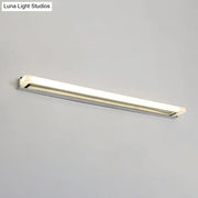 Modern chrome led sconce light with acrylic fixture and rectangular design featuring diffused white light and ideal height