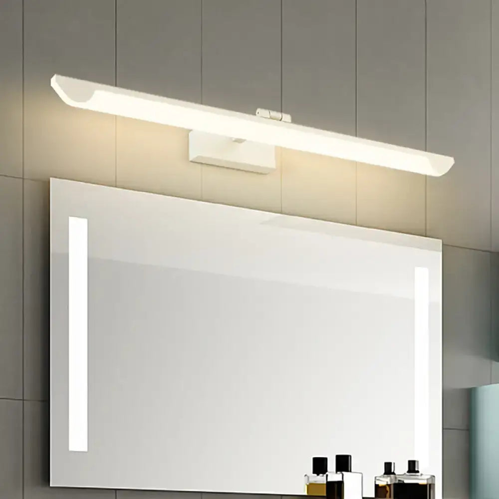 Modern chrome led vanity light bathroom fixture with white led mirror and swivel lamp 110-120v maximum bulb wattage
