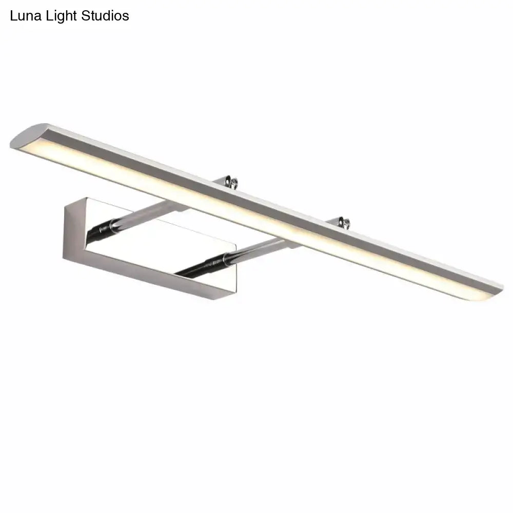 Modern chrome led wall light with adjustable joint and two arms for targeted illumination bathroom sconce