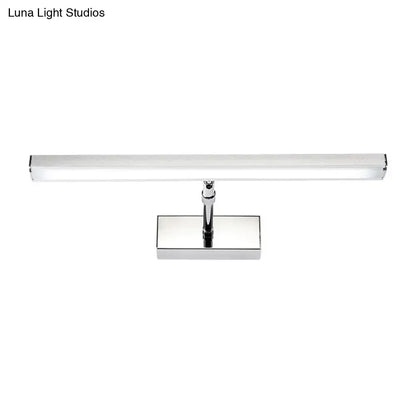 Modern chrome rectangular led wall light with sleek design ideal for bedroom sconce lighting fixtures