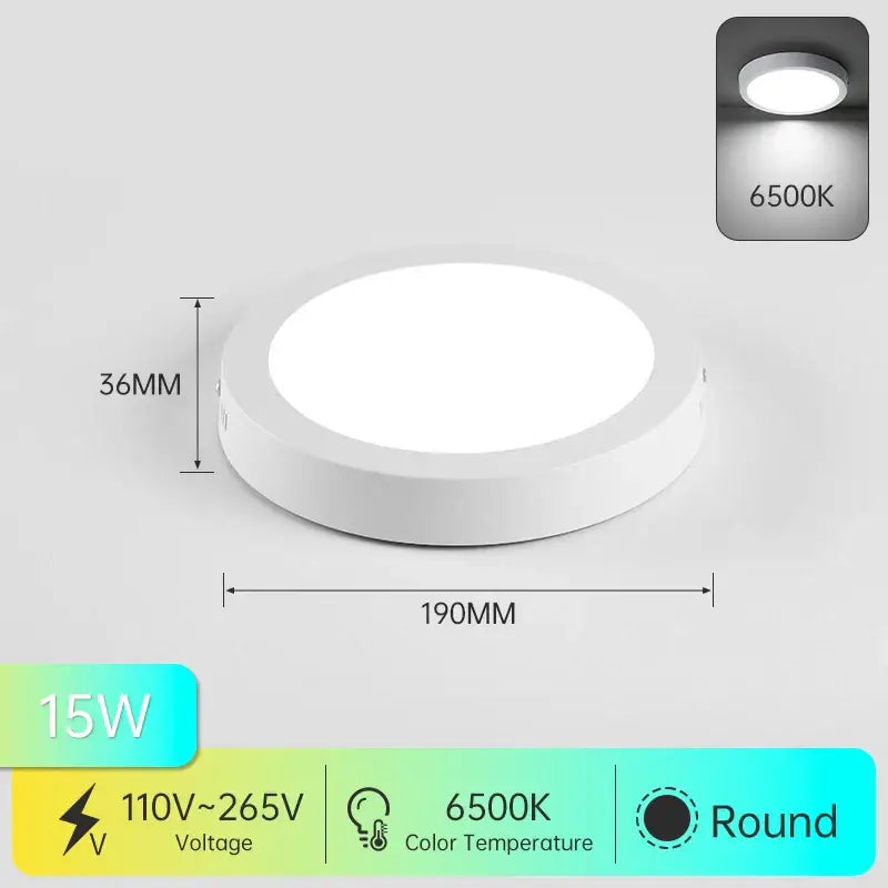 Modern circular black and white led ceiling light bathroom fixture with 15w warm bright decorbites led ceiling illumination