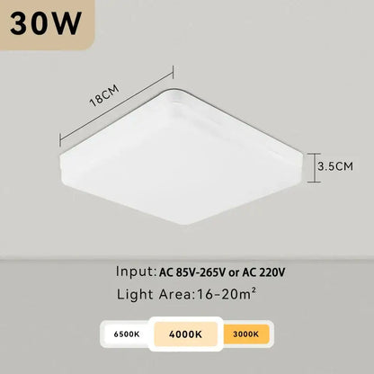 Modern circular black and white led ceiling light bathroom fixture with sleek white rectangular decorbites led ceiling light