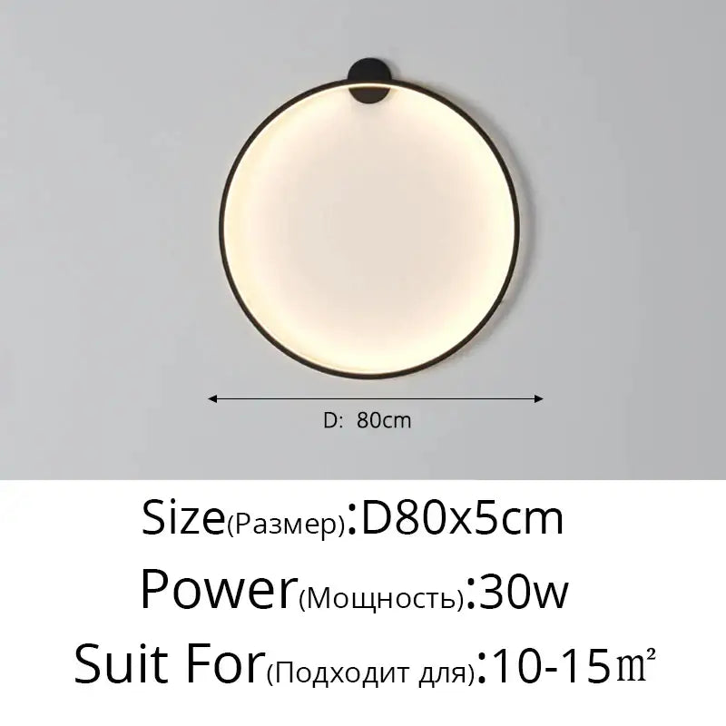 Modern circular black led wall lights with sleek frame and warm white illumination for living room decorbites wall lights